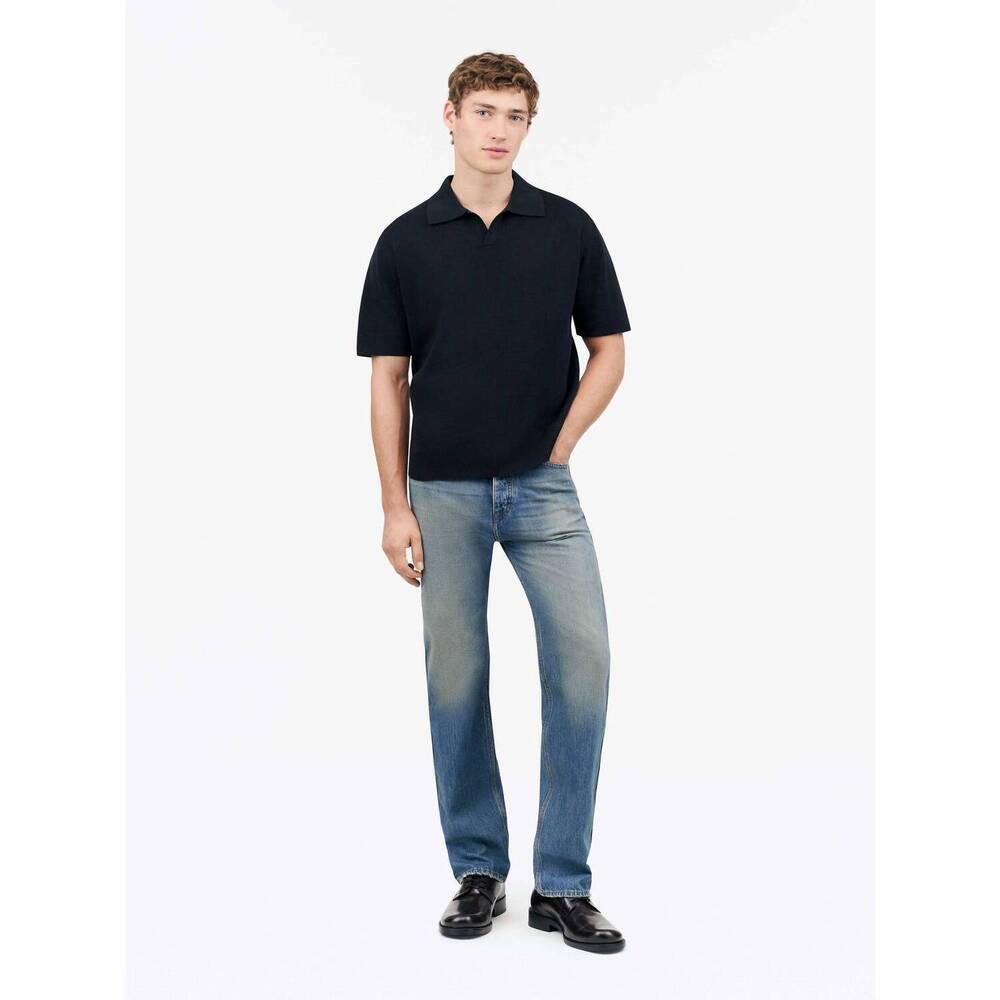 NEW TIGER OF SWEDEN maelon short sleeve polo shirt in night heaven